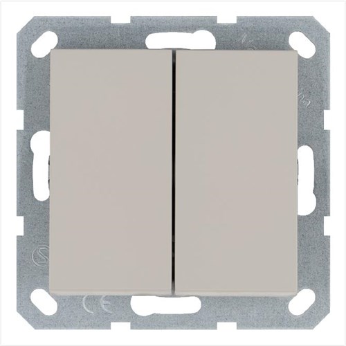 Переключатель перекрестный 2-кл. 10А IP20 механизм тауп Jasmart G3014T 1944993 - фото 16704750