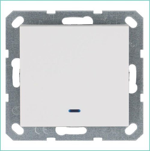Выключатель 1-кл. 10А IP20 с подсветкой механизм бел. глянцевый Jasmart G3011NW 1944925 - фото 16704852