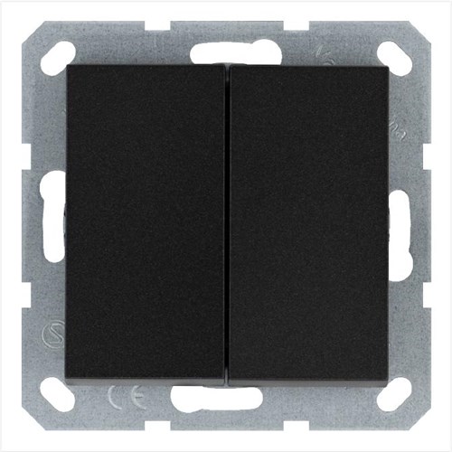 Переключатель перекрестный 2-кл. 10А IP20 механизм антрацит Jasmart G3014B 1944990 - фото 16704861