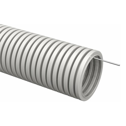 Труба гофрированная ПВХ d20мм с протяжкой сер. (уп.100м) TOKOV ELECTRIC TKE-TG/P-20-C06/100 1967333 - фото 16704956