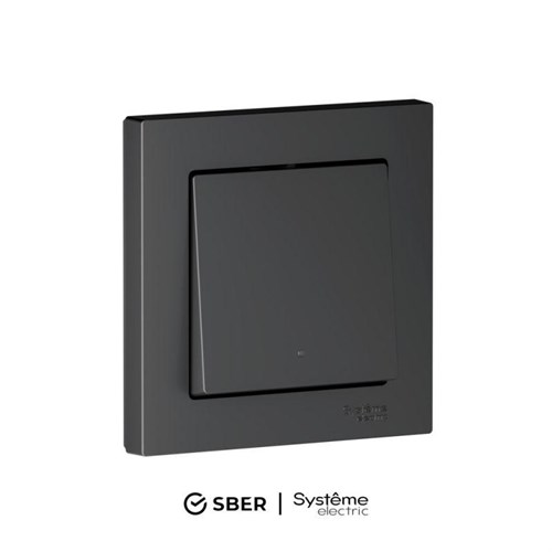 Выключатель 1-кл. AtlasDesign Smart 10А (сх. 1) L+N с подсветкой Zigbee механизм карбон SE ATN001013Z 1955212 - фото 16704962