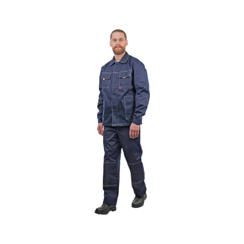 Костюм рабочий Труд 100% ХБ, куртка+брюки, темно-синий КОС104-001 - фото 16713656