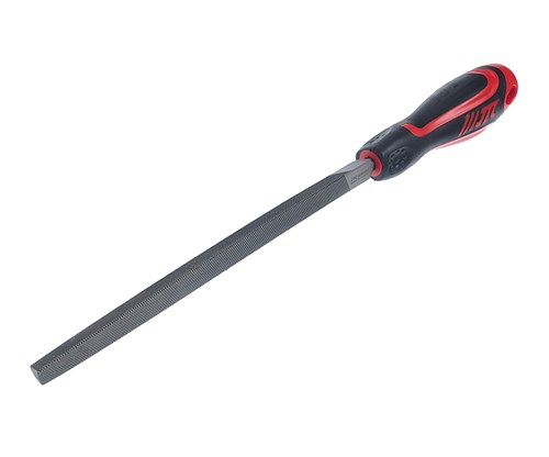 JTC-K8055T - Напильник трехгранный 200мм №2 60 HRC JTC - Треугольный напильник JTC-K8055T с  грубыми зубьями имеет длину в 200 мм и прорезиненную анатомическую рукоятку с отверстием для подвешивания инструмента. JTC-K8055T - фото 16728029
