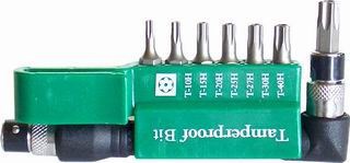 Биты TORX: Т10H x 25 мм - Т40H x 25 мм в наборе с Г-образным держателем 8 предметов SKRAB 41620 41620 - фото 16731359