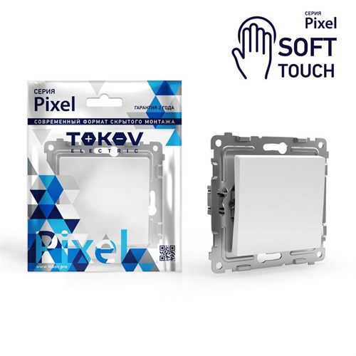 Переключатель проходной 1-кл. СП Pixel 10А IP20 механизм айс TOKOV ELECTRIC TKE-PX-P1-C34 1909859 - фото 16735711