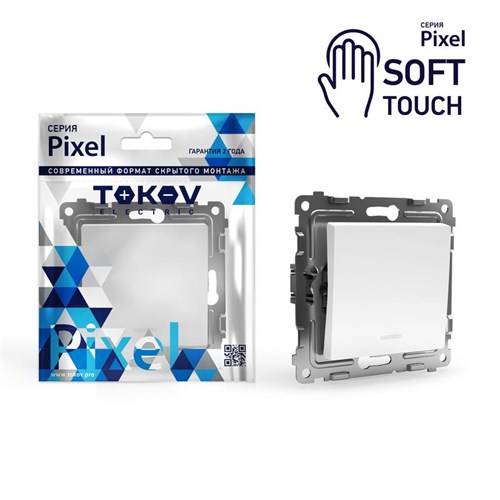 Выключатель 1-кл. СП Pixel 10А IP20 с индикатором механизм айс TOKOV ELECTRIC TKE-PX-V1I-C34 1909854 - фото 16735713