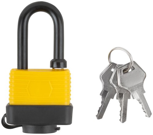 Замок навесной всепогодный 40х31мм длинная стальная дужка 6мм FIT 67193 1907022 - фото 16735724