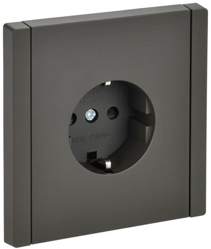 Розетка СП FORTE&PIANO FP315 16А с заземл. защ. шторки винт. крепл. сер. IEK FP-R14-16-K03 1853258 - фото 16735848