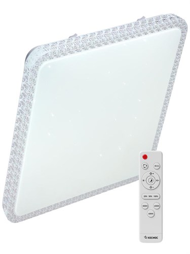 Светильник светодиодный PREMIUM MYSTERY QUADRO 75Вт 230В 3000-6500К 6000лм IP40 530х530х70мм настенно-потолоч. управляемый с пультом ДУ КОСМОС KSMystQD75W 1851212 - фото 16735868