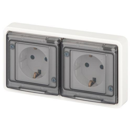 Розетка Эксперт 11-2523-01 2х2P+E гориз. IP55 16А-250В СУ бел. Эра Б0063276 1871643 - фото 16735929