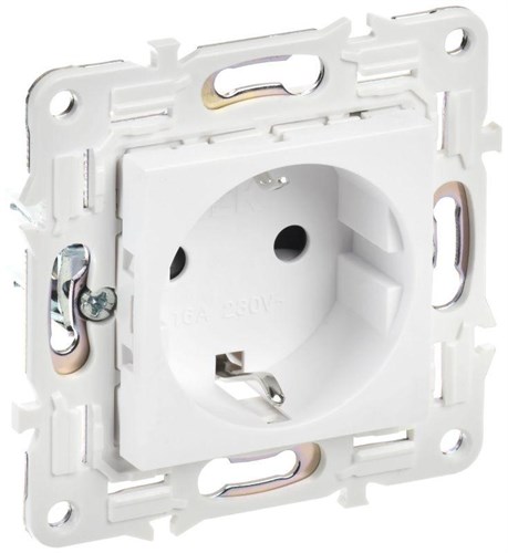 Розетка SKANDY 16А с заземл. защ. штроки SK-R04W арктич. бел. IEK SK-R14-16-K01 1836020 - фото 16736025