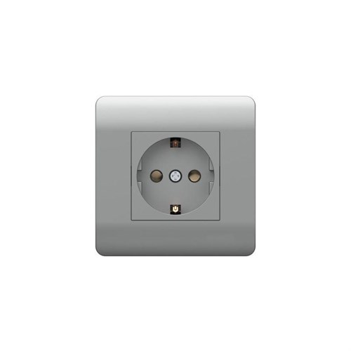 Розетка NEW3-E 16А с заземл. защ. шторки серебр. CHINT 431405 1811759 - фото 16736123