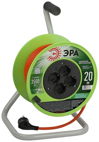 Удлинитель на катушке 4х20м с заземл. RP-4e-3x1.5-20m ПВС 3х1.5 Эра Б0056101 1811241 - фото 16736125