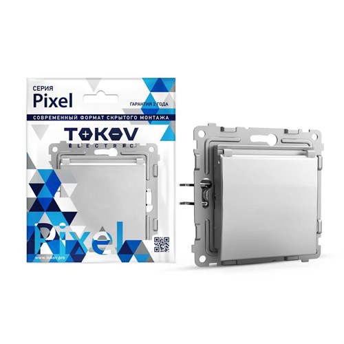 Розетка 1-м СП Pixel 16А IP20 с заземл. защ. шторки с крышкой механизм алюм. TOKOV ELECTRIC TKE-PX-R1ZSW1-C03 1792270 - фото 16736179