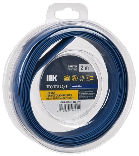 Трубка термоусадочная ТТУ нг-LS 12/6 син. (уп.2м) IEK UDR12-012-006-002-K07-T 1777118 - фото 16736288