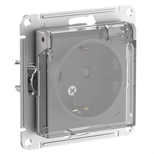 Розетка AtlasDesign Aqua 16А IP44 с заземл. защ. шторки с прозр. крышкой механизм алюм. SE ATN440346 1712807 - фото 16736472