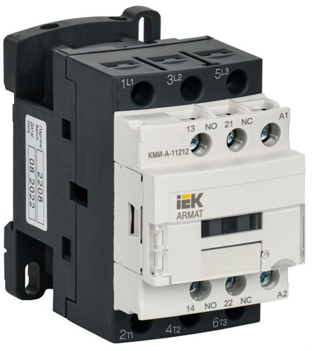 Контактор КМИ-А-11212 LC1D 12А кат. 230В AC 1НО+1НЗ AC-3 IEK AR-ACC-11-012-230-11 1672768 - фото 16736486