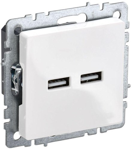 Розетка BRITE USB A+A 3.1А РЮ10-1-БрБ механизм бел. IEK BR-U21-D31-K01 1679745 - фото 16736599