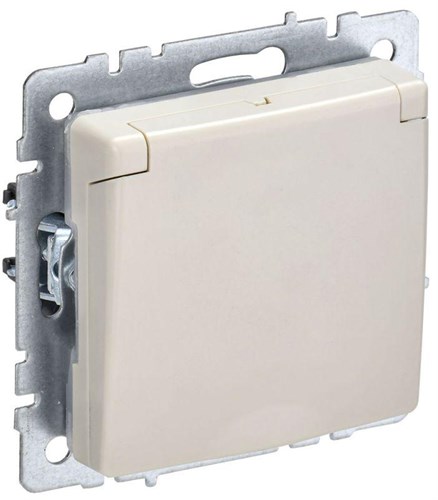 Розетка BRITE РСбш10-3-44-БрКр 16А IP44 с заземл. защ. шторки с крышкой механизм беж. IEK BR-R16-16-44-K10 1617432 - фото 16736748