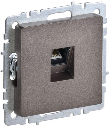 Розетка компьютерная СП RJ45 кат.5E BRITE РК10-БрТБ механизм бронза IEK BR-K10-1-K45 1617409 - фото 16736765