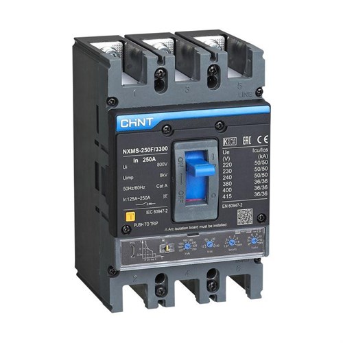 Выключатель автоматический 3п 250А 36кА NXMS-250F с электрон. расцеп. (R) CHINT 264755 1610407 - фото 16736831