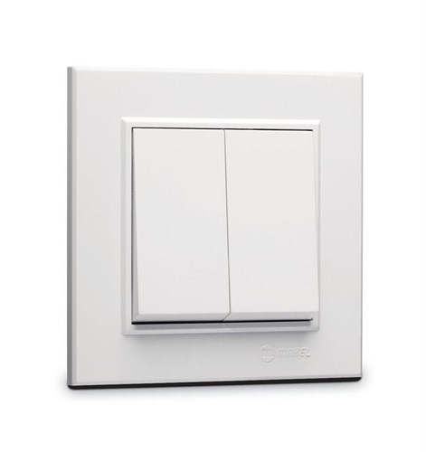Выключатель 2-кл. СП Karea 10А IP20 бел. Makel 56001003 1599723 - фото 16736900
