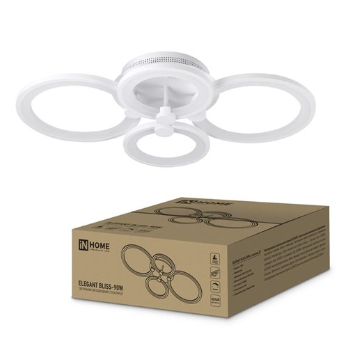 Светильник светодиодный ELEGANT BLISS-90W 90Вт 230В 3000-4000-6500К 7000лм 610х400х130мм с пультом ДУ IN HOME 4690612035444 1513274 - фото 16737012