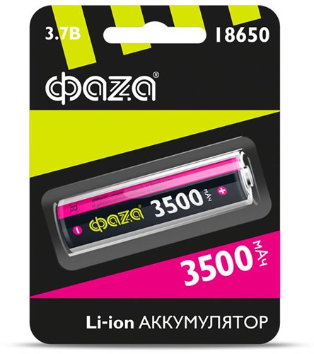 Аккумулятор 18650 3.7В Li-Ion 3500мА.ч без платы защиты ФАZА 5028050 1372914 - фото 16737198