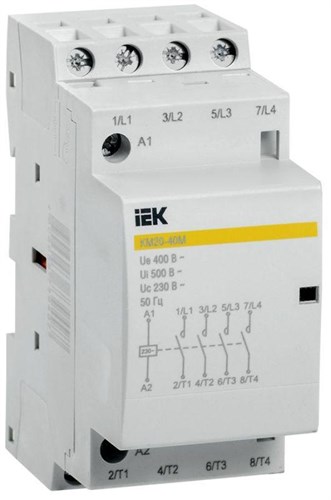 Контактор модульный КМ20-40М AC IEK MKK11-20-40 1330823 - фото 16737217