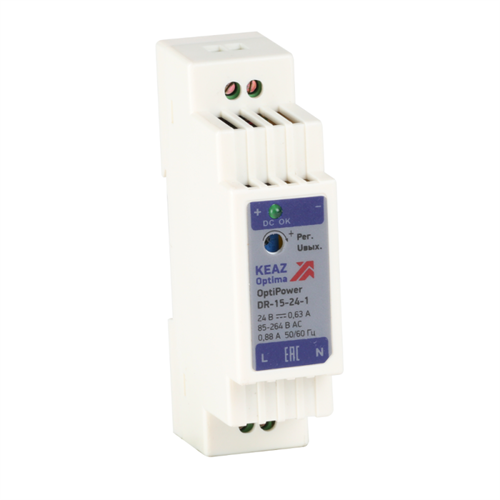 Блок питания OptiPower DR-15-24-1 КЭАЗ 284543 1312806 - фото 16737366