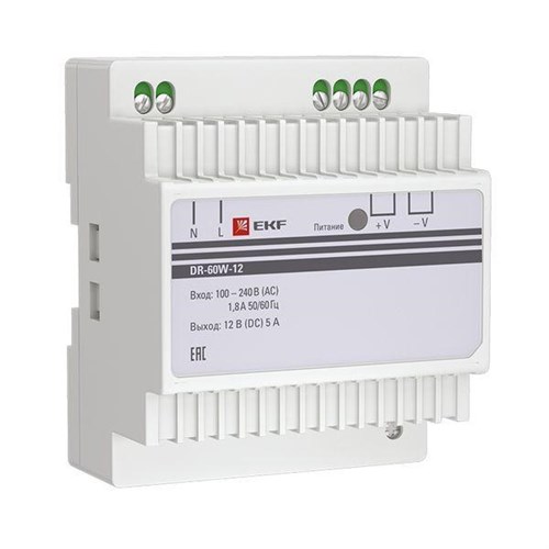 Блок питания 12В DR-60W-12 PROxima EKF dr-60w-12 1306419 - фото 16737400