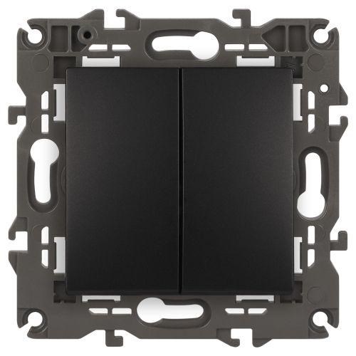 Переключатель 2-кл. СП Elegance 14-1106-05 10А IP20 250В 10AX механизм антрацит Эра Б0034247 1231917 - фото 16737470