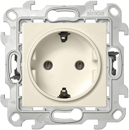 Розетка 1-м СП Simon 24 16А IP20 2P+E Push&Go без защ. шторок механизм сл. кость Simon 2420434-031 1278977 - фото 16737529