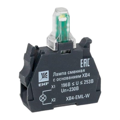 Лампа сменная с основанием XB4 бел. 230В PROxima EKF XB4-EML-W 1277352 - фото 16737555