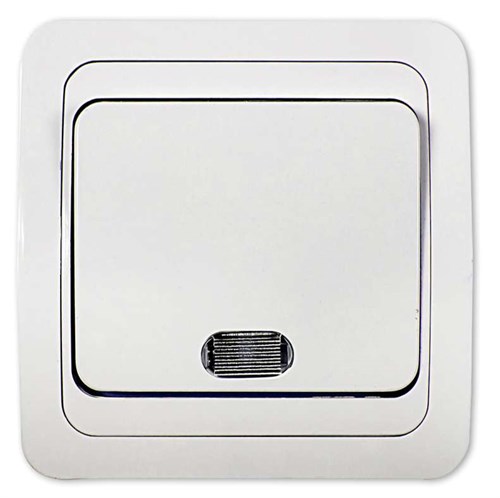 Выключатель 1-кл. СП Classico 2121 10А IP20 с подсветкой бел. ASD / IN HOME 4680005959853 464624 - фото 16737897