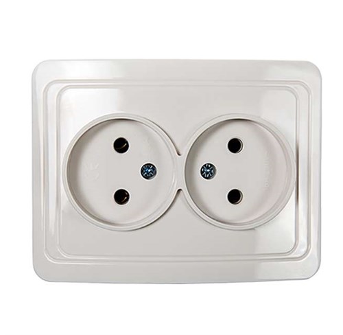 Розетка 2-м СП Classico 2102 16А IP20 бел. ASD / IN HOME 4680005959914 464639 - фото 16737914