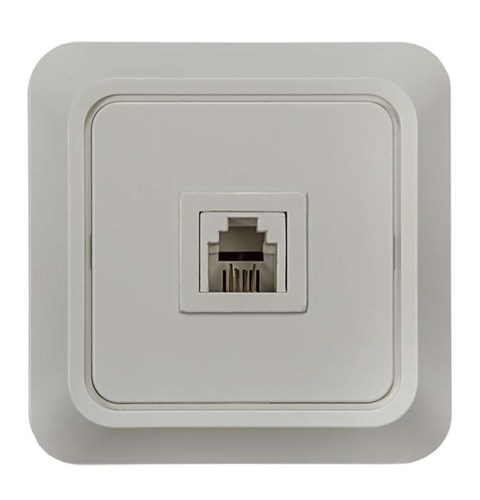 Розетка телефонная 1-м СП Bolleto 7034 16А IP20 бел. ASD / IN HOME 4690612000398 464655 - фото 16737915