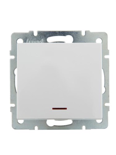 Выключатель 1-кл. СП Rain IP20 с подсветкой механизм бел. LEZARD 703-0288-111 450500 - фото 16737985