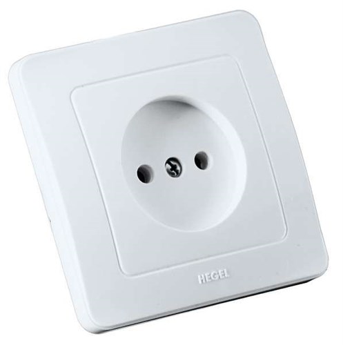 Розетка 1-м СП Мастер 16А IP20 250В бел. HEGEL РС16-301 425560 - фото 16738056