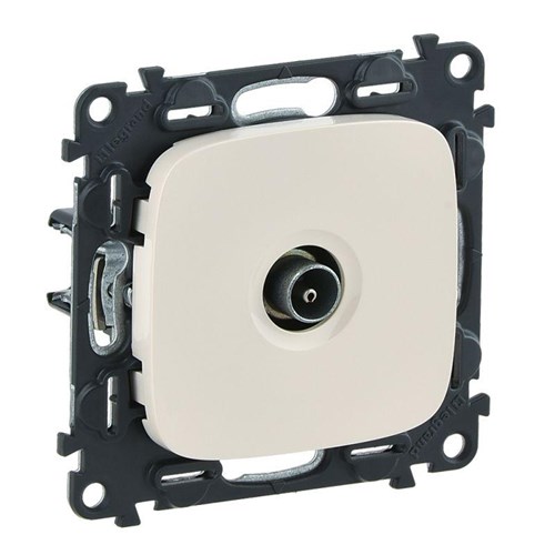 Розетка телевизионная оконечная TV 1-м Valena Allure 10дБ 0-862МГц с лицев. панелью механизм сл. кость Leg 753860 1181817 - фото 16738077