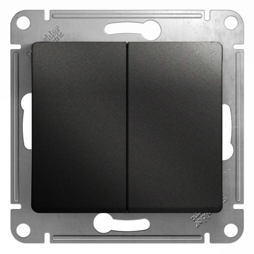 Выключатель 2-кл. СП Glossa 10А IP20 (сх. 5) 10AX механизм антрацит SE GSL000751 400318 - фото 16738194