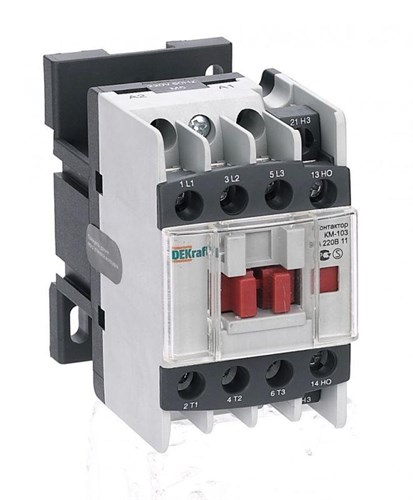 Контактор КМ-103 9А кат. 380В AC 1НО+1НЗ AC-3 DEKraft 22104DEK 276592 - фото 16738355