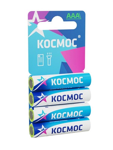 Элемент питания солевой AAA/R03 4хBL (блист.4шт) КОСМОС KOCR034BL 1102828 - фото 16738401