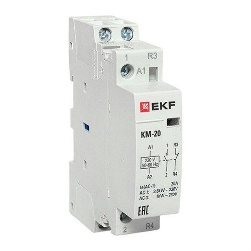 Контактор модульный КМ 20А NО+NC (1 мод.) EKF km-1-20-11 283840 - фото 16738458
