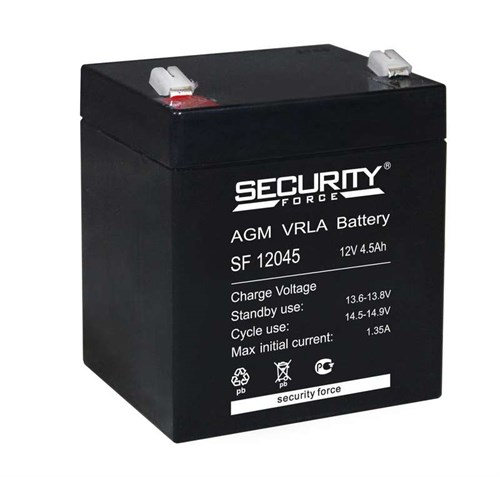 Аккумулятор ОПС 12В 4.5А.ч Security Force SF 12045 261524 - фото 16738594