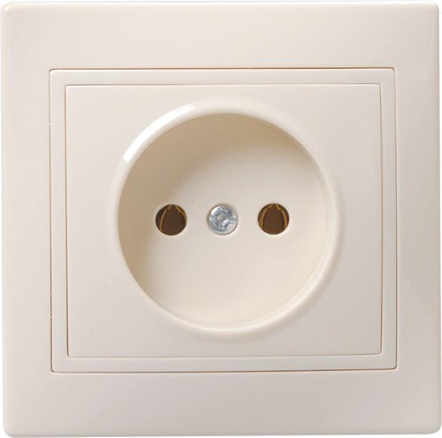 Розетка 1-м СП Кварта 10А IP20 без заземл. без защ. шторок крем. IEK ERK13-K33-10-DM 245471 - фото 16738643