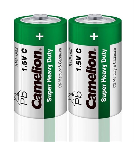 Элемент питания солевой C/R14 R14P-SP2G 1.5В SR-2 (уп.2шт) Camelion 1661 197981 - фото 16738736