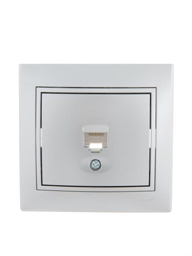 Розетка компьютерная 1-м СП Mira RJ45 сер. метал. LEZARD 701-1010-139 199995 - фото 16738743