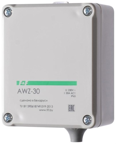 Фотореле AWZ-30 30А 13 IP65 встроенный фотодатчик монтаж на поверх. F&F EA01.001.004 194681 - фото 16738788