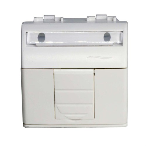 Розетка компьютерная 1-м СП 2мод. Brava RJ45 кат.5E бел. DKC 76655B 125308 - фото 16739002